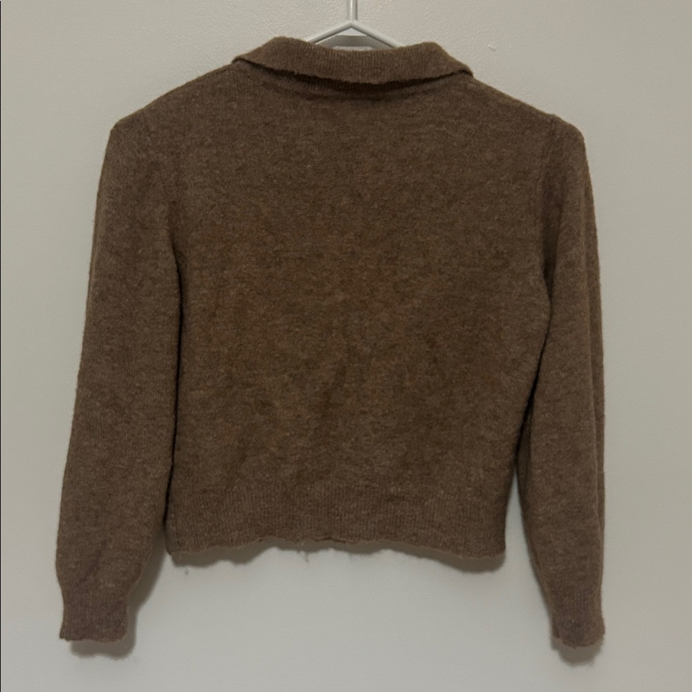 Zara Brown Soft Crop Sweater - Picture 4 of 4